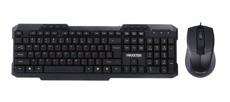 Дротовий комплект Maxxter KMS-CM-02-UA (клавіатура + мишка), мультимедійні клавіші, фото №2