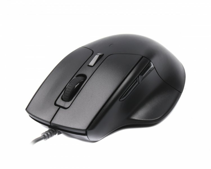 Миша дротова Mc-6B01, оптична, ергономічна, 6 кнопок, 2000. DPI, USB, чорна, фото №2