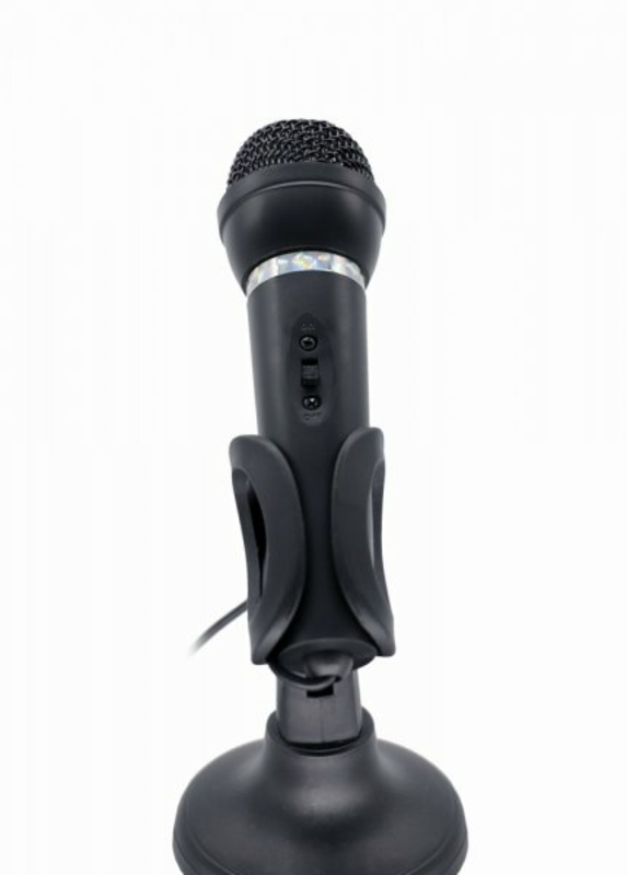 Мікрофон настільний MIC-D-04, з підставкою, 3.5 Jack, чорний колір, фото №3