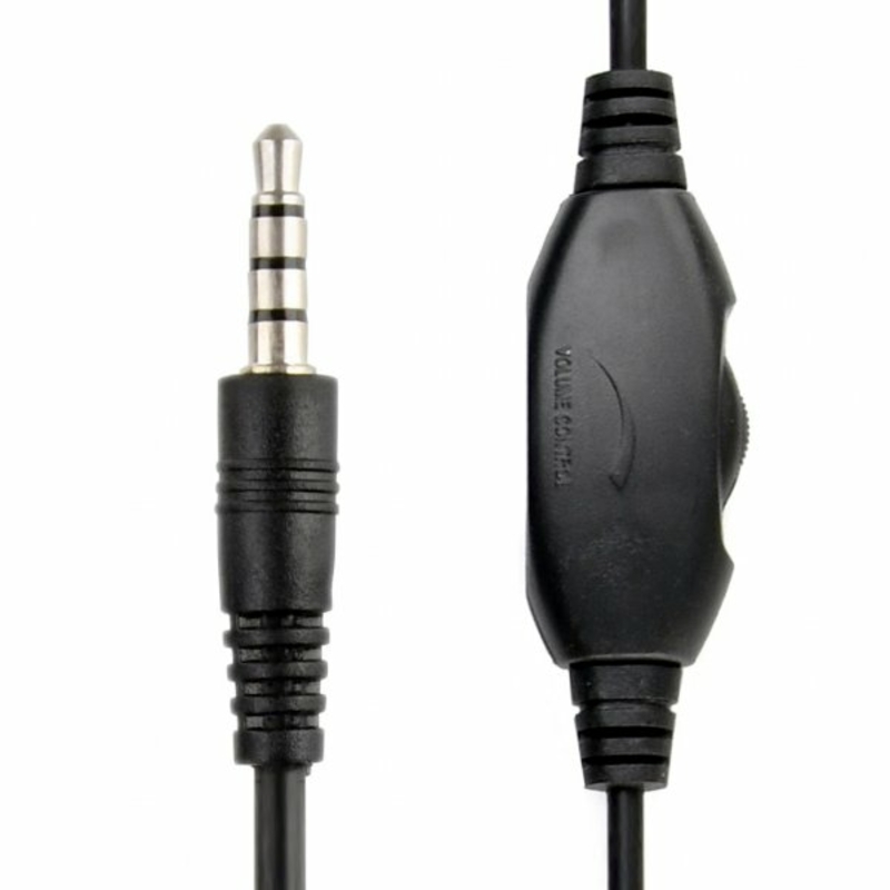 Навушники стерео накладні Gembird MHS-03-BKRD, з мікрофоном, 3.5 Jack 1x4-pin, чорний з червоним, фото №4
