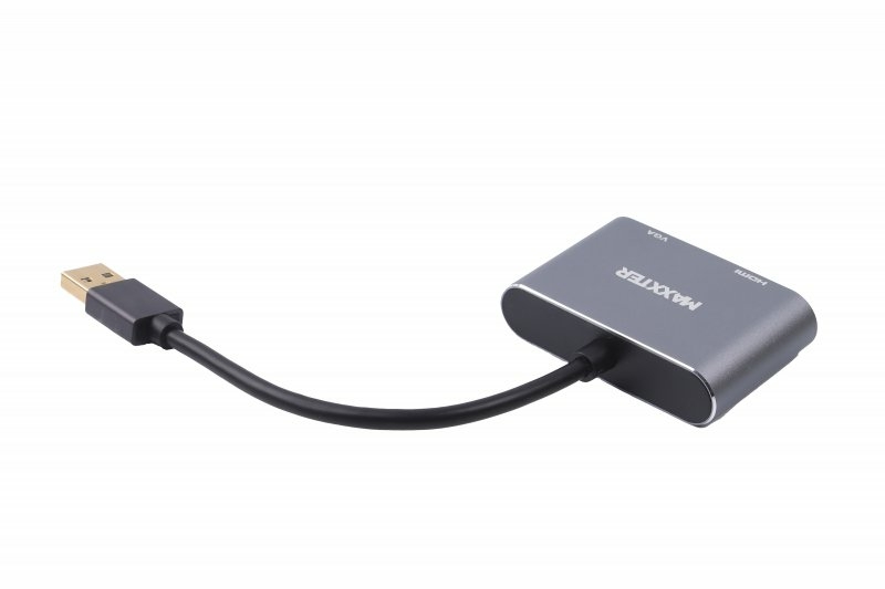 Адаптер-перехідник USB на HDMI/VGA Maxxter V-AM-HDMI-VGA, numer zdjęcia 3