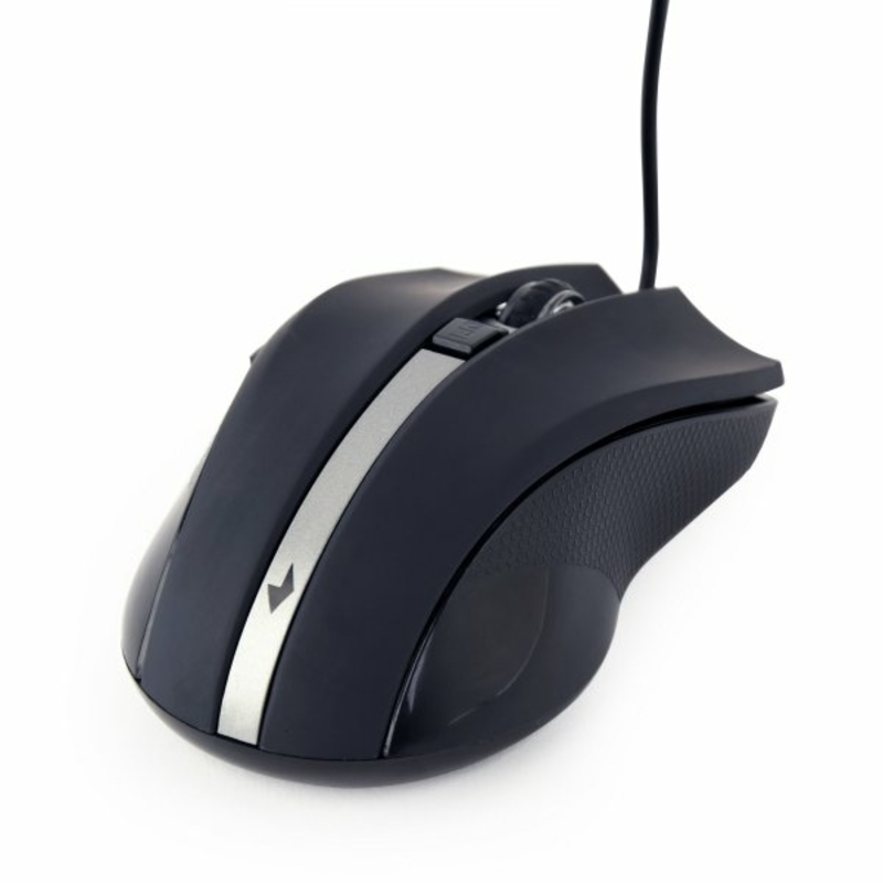 Лазерна миша MUS-GU-02, USB інтерфейс, чорний колір, numer zdjęcia 3