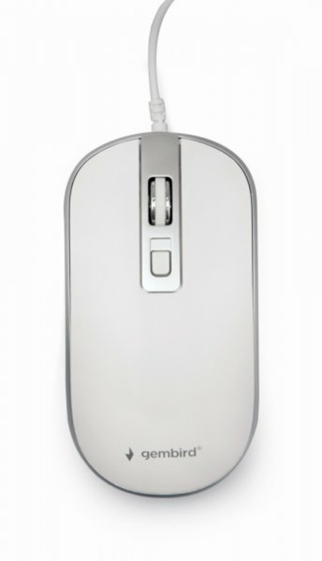 Оптична миша, MUS-4B-06-WS USB інтерфейс, бiло-сiра, фото №3
