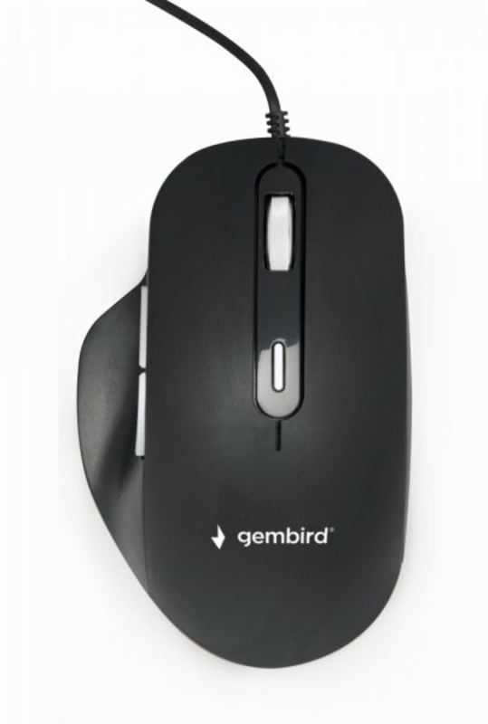 Оптична миша, MUS-6B-02, USB інтерфейс, чорний колiр, numer zdjęcia 2
