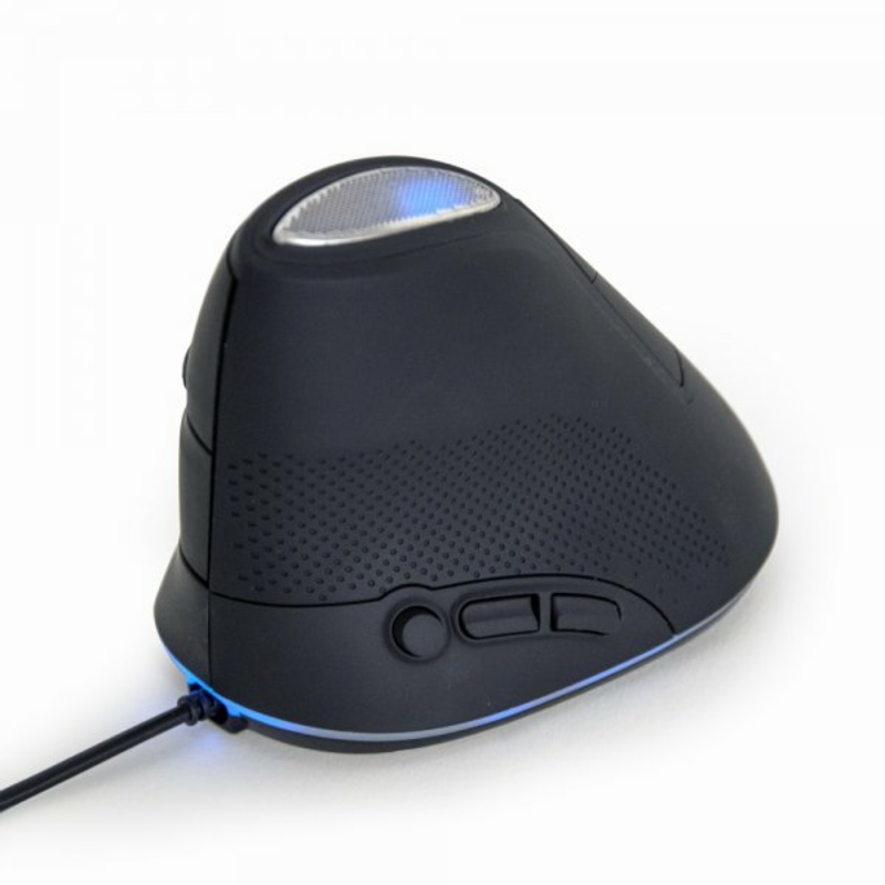 Оптична ергономічна миша MUS-ERGO-03, USB інтерфейс, чорний, numer zdjęcia 6