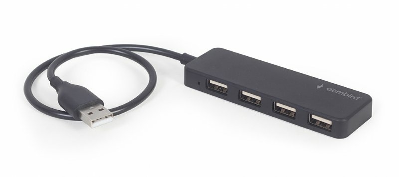 Хаб на 4 порти USB 2.0 UHB-U2P4-06, пластик, чорний, numer zdjęcia 2