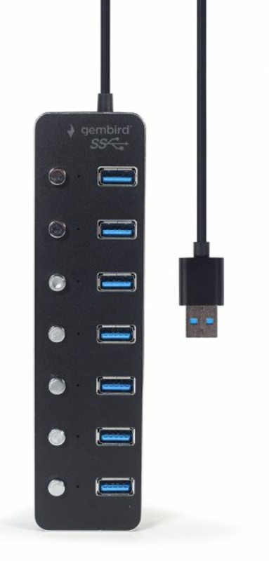 Хаб Gembird UHB-U3P7P-01 на 7 портiв USB 3.0, фото №5
