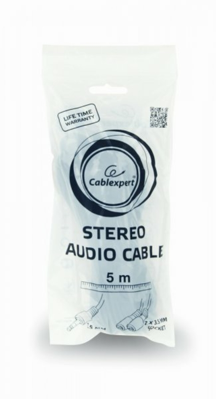 Аудіо-кабель Cablexpert CCA-415, 3.5мм "папа"/2х3.5мм "мама", перехідник, довжина 5м., стерео, numer zdjęcia 5