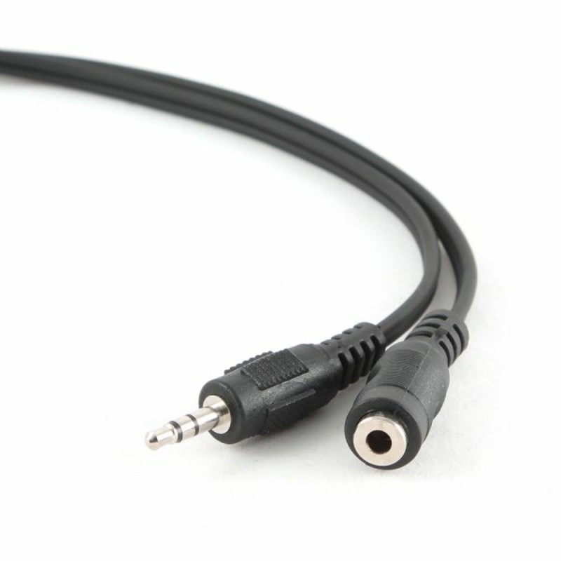 Аудіо-кабель Cablexpert CCA-423-2M, 3.5 мм., стерео папа/3.5мм стерео мама, довжина 2 м. чорного кольору, фото №3