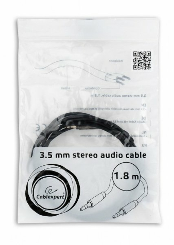 Аудіо-кабель Cablexpert CCAP-444-6, 3.5 мм. стерео папа/3.5мм стерео папа, довжина 1.8 м., фото №5