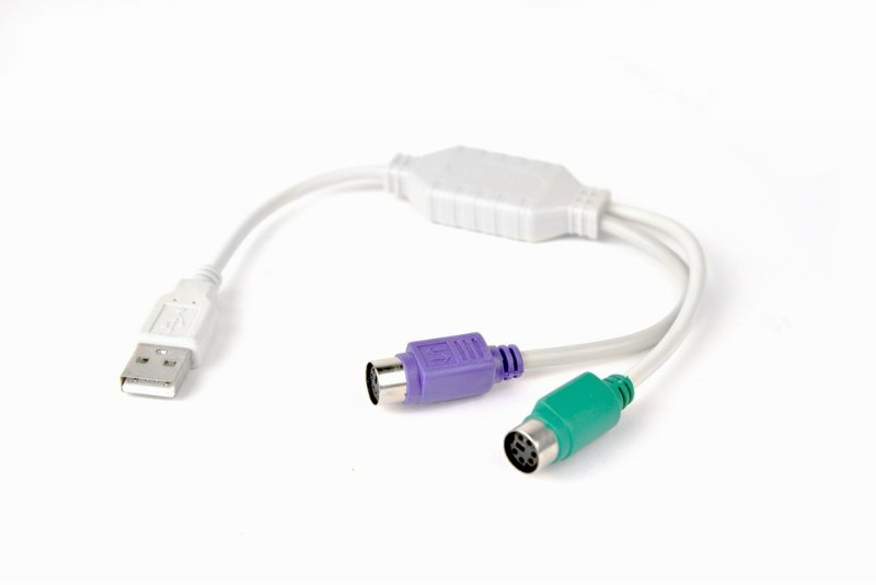 Перехідник Cablexpert UAPS12, USB А-папа/2х PS/2, 30 см кабель, фото №3