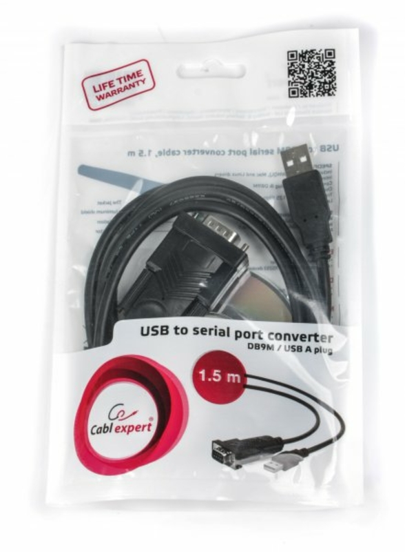 Перехідник Cablexpert UAS-DB9M-02, USB А-тато/DB9M (serial port), 1.5 м, фото №6