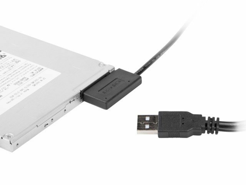 Перехідник Cablexpert A-USATA-01 з USB 2.0 на Slimline SATA 13 pin, фото №7