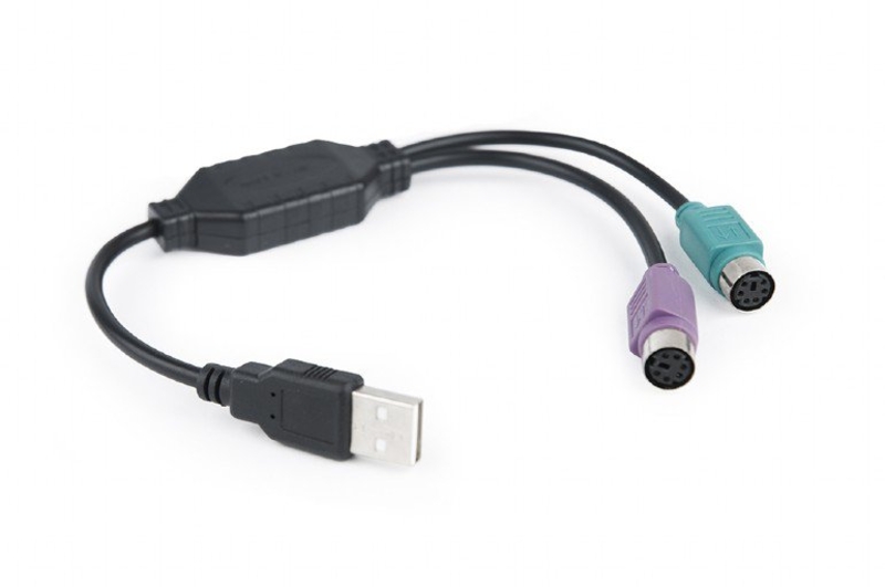 Перехідник Cablexpert UAPS12-BK, USB А-тато/2х PS/2, 30 см кабель, photo number 3