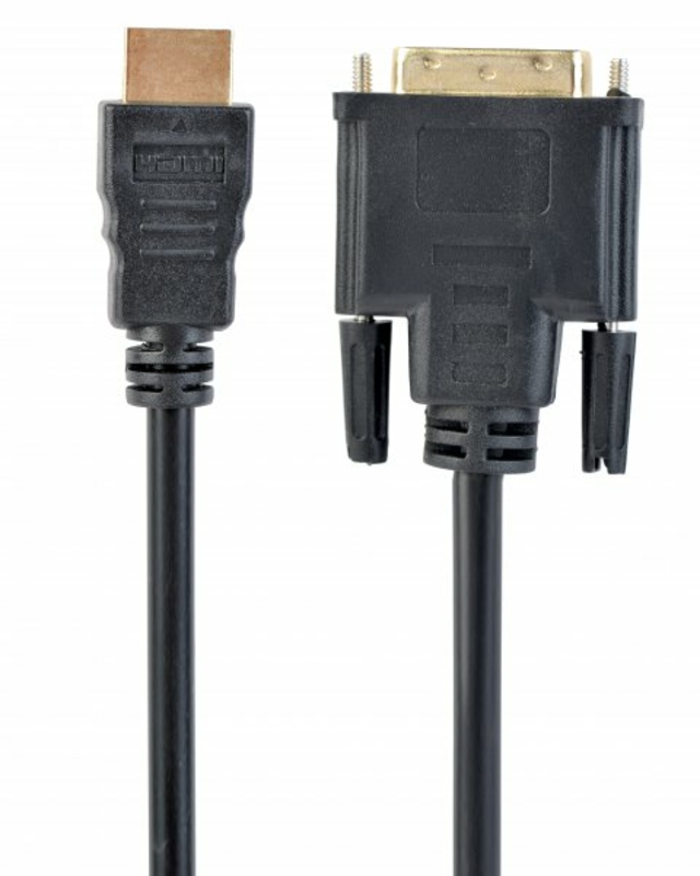 Кабель Cablexpert CC-HDMI-DVI-7.5MC, HDMI папа/DVI 18+1 пин (single-link) папа, позолочені коннектори, фото №2