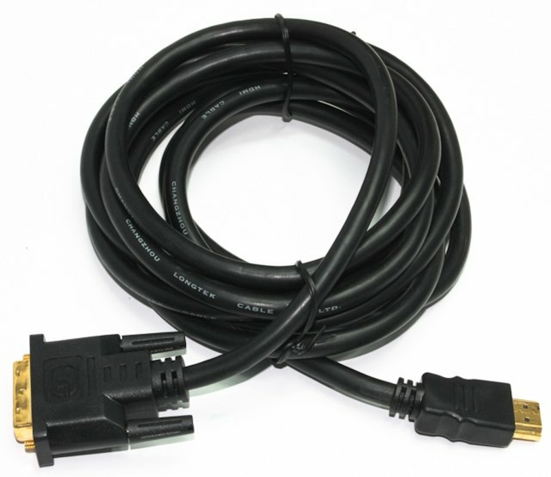 Кабель Cablexpert CC-HDMI-DVI-7.5MC, HDMI папа/DVI 18+1 пин (single-link) папа, позолочені коннектори, фото №3