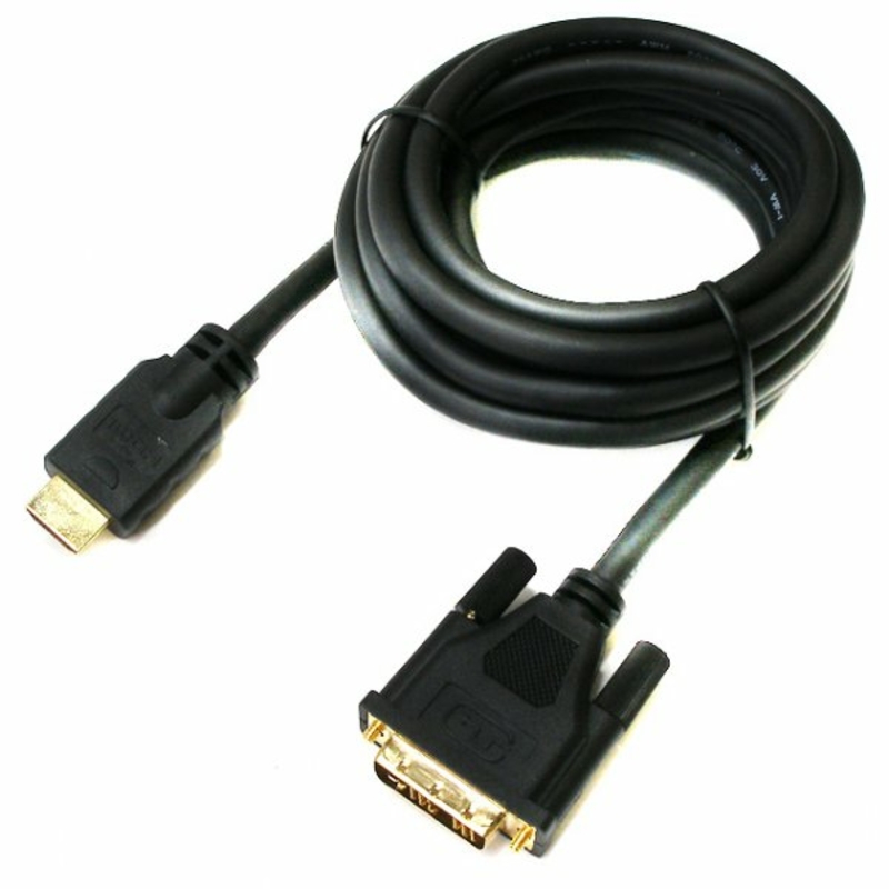 Кабель Viewcon VD 066-3м, HDMI to DVI: 18+1; 3м, позолочені конектори, блістер, v1.3, фото №3