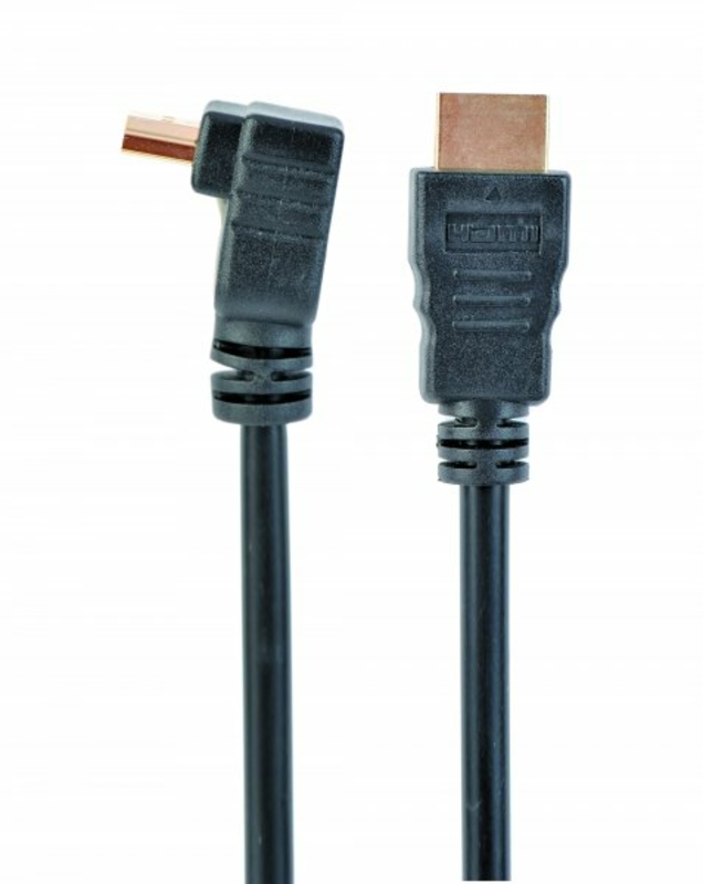 Кабель Cablexpert CC-HDMI490-6, HDMI V.2.0, 4К 60 Гц вилка/кутова вилка, з позолоченими контактами, 1.8 м, фото №2