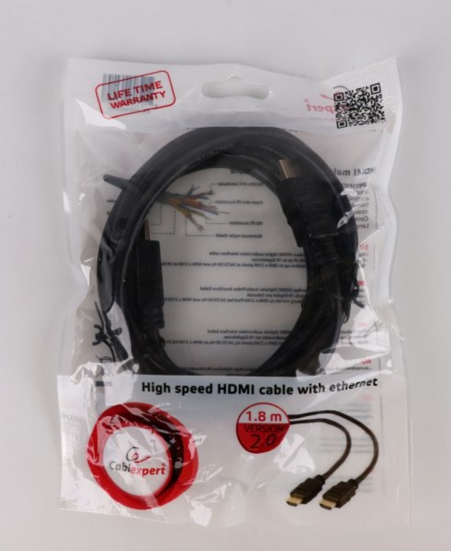 Кабель Cablexpert CC-HDMI4-6, HDMI V.2.0, вилка/вилка, з позолоченими контактами, 1.8 м, numer zdjęcia 4