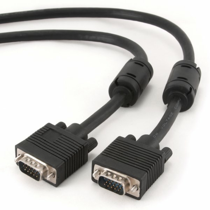 Кабель Cablexpert CC-PPVGA-10-B, преміум якість, VGA 3+9C HD15M тато /HD15M тато, подвійно-екранований, з 2-ма феритами, 3 м, чорний колір, photo number 3