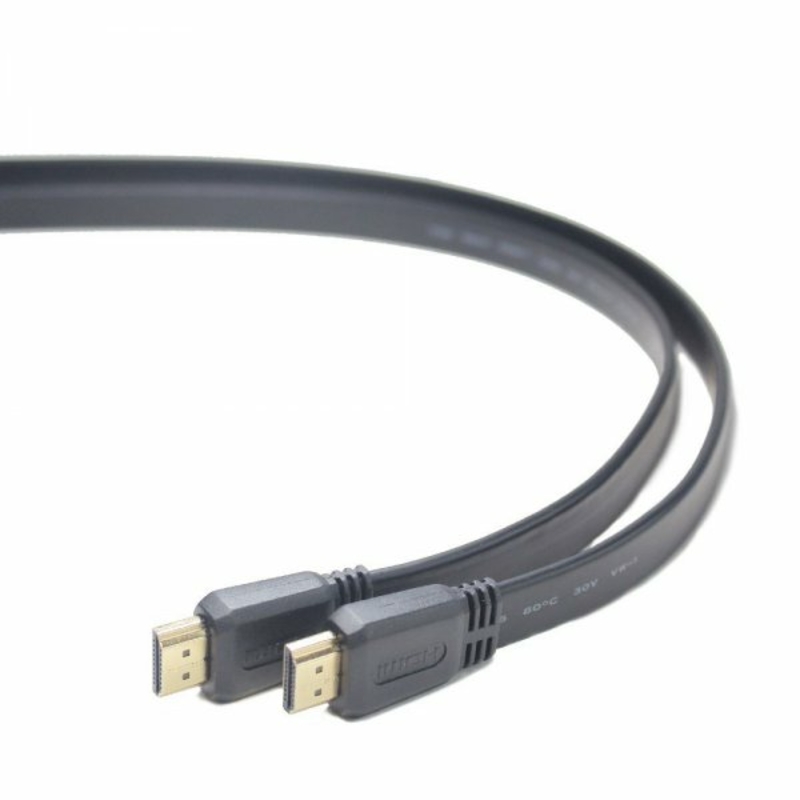 Кабель Cablexpert CC-HDMI4F-6, HDMI V.2.0, вилка/вилка, з позолоченими конекторами, 1.8 м, плоский, фото №3