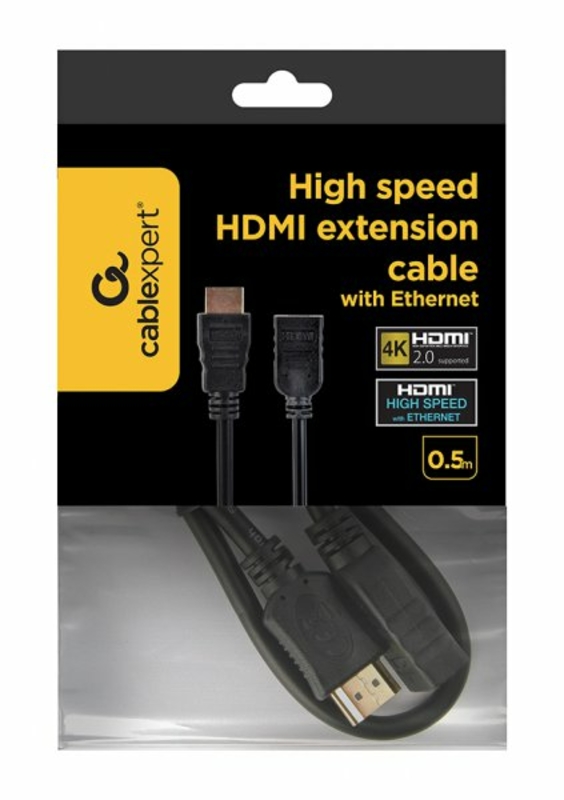 Кабель-подовжувач Cablexpert CC-HDMI4X-0.5M, HDMI v 2.0, 0.5 м, numer zdjęcia 4