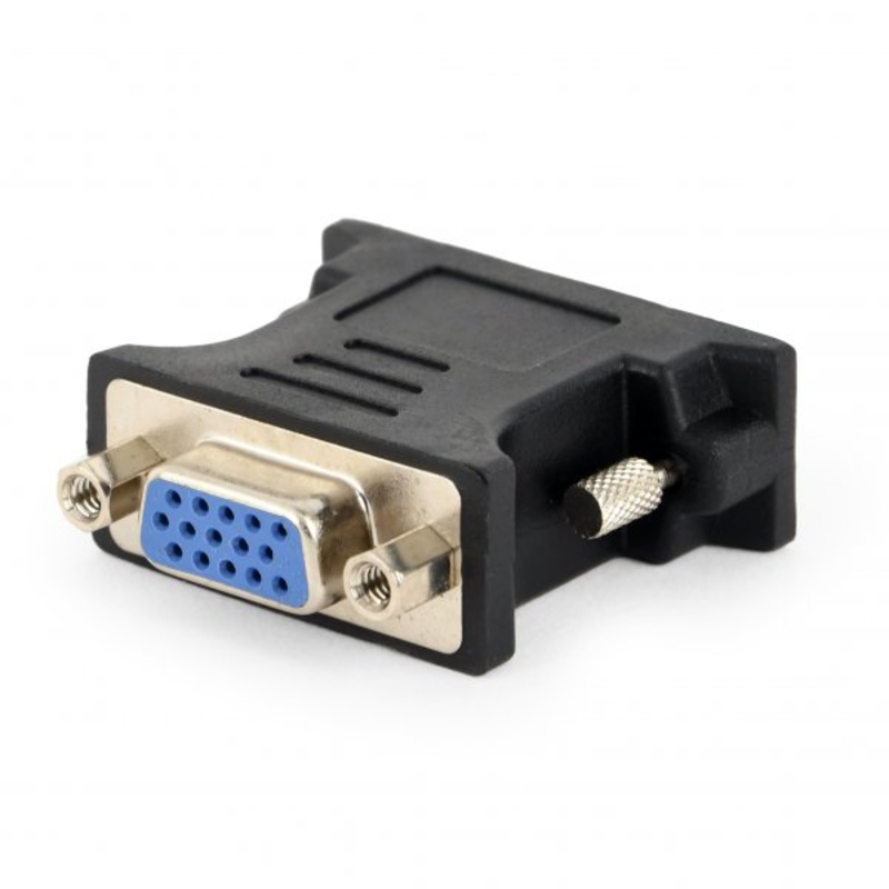 Адаптер Cablexpert A-DVI-VGA-BK, DVI-A 24-пін тато/VGA 15-пін HD (3 ряда) мама, photo number 2