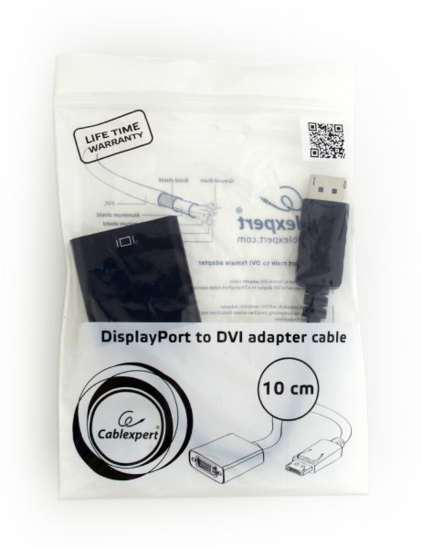 Адаптер-перехідник DisplayPort на DVI Cablexpert A-DPM-DVIF-002, фото №4