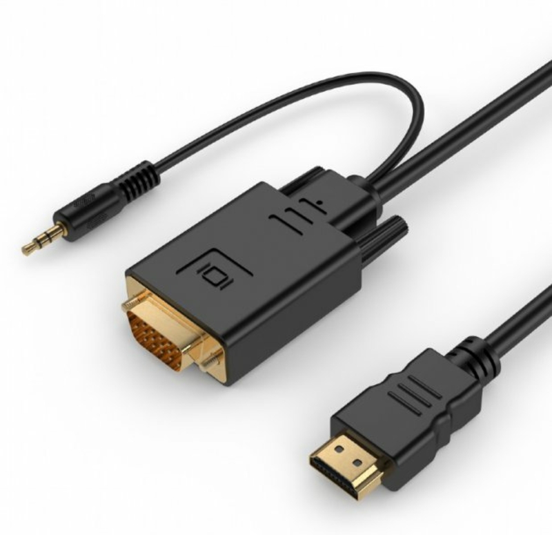 Перетворювач цифрового HDMI сигналу в VGA відео 1.8 m Cablexpert A-HDMI-VGA-03-6, numer zdjęcia 2