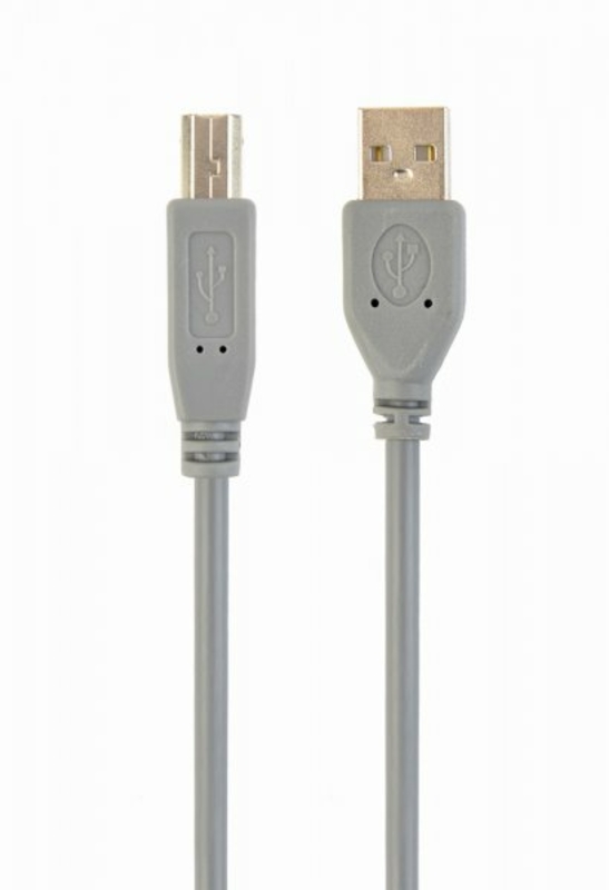 Кабель Cablexpert CCP-USB2-AMBM-6G, преміум якість USB 2.0 A-тато/B-тато, 1.8 м., сірий, numer zdjęcia 2