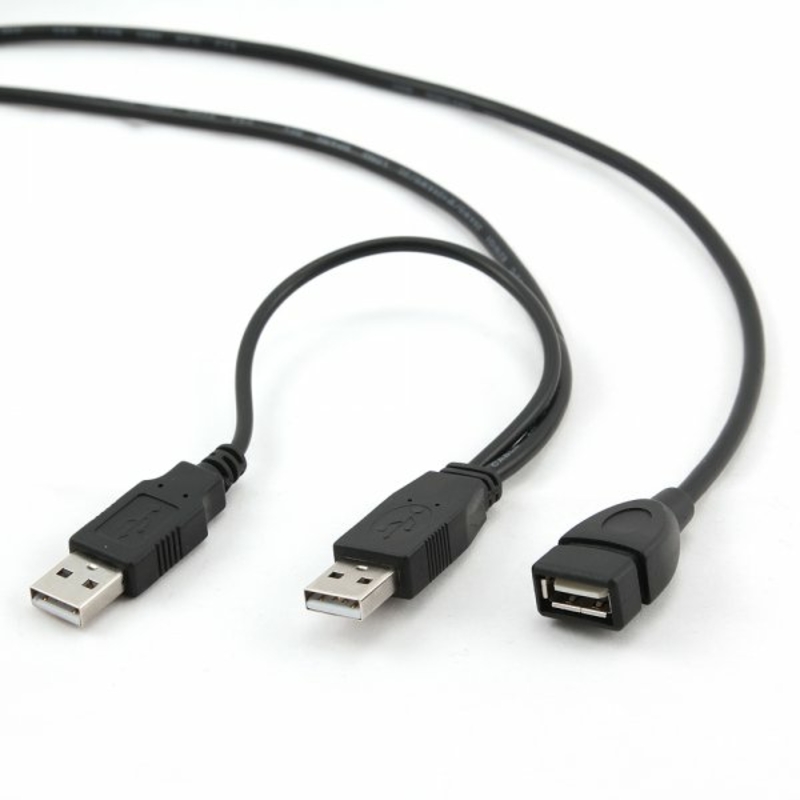 Подовжувач Cablexpert CCP-USB22-AMAF-3, преміум якість, подвійний USB 2.0 A-папа/A-мама, 0.9 м, numer zdjęcia 3