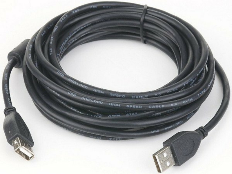 Подовжувач Cablexpert CCF-USB2-AMAF-10, преміум якість USB 2.0 A-тато/A-мамо, 3 м., з феритовою серцевиною, photo number 3