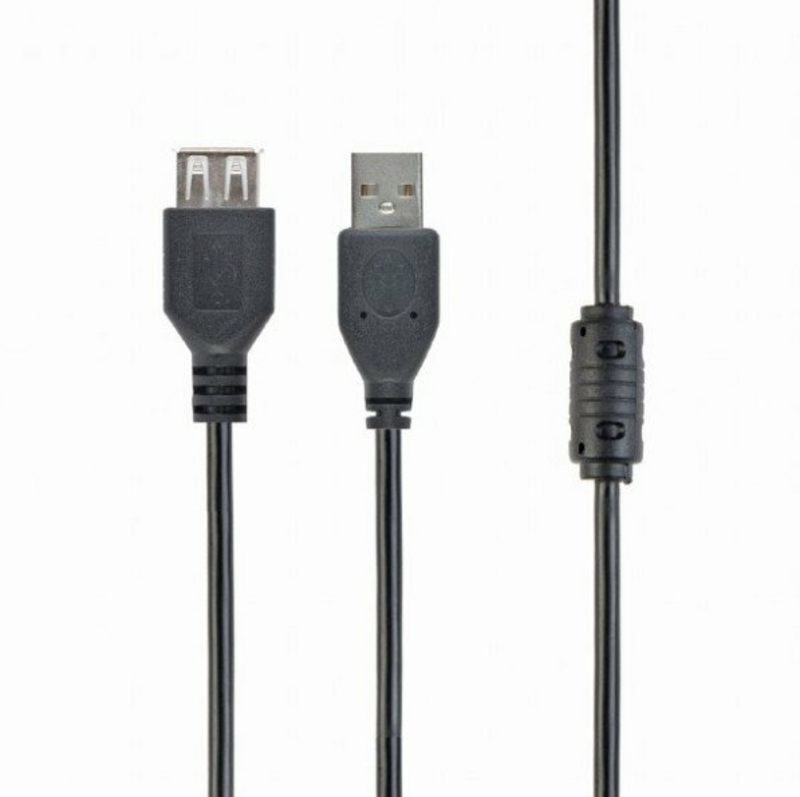 Подовжувач Cablexpert CCF-USB2-AMAF-15, преміум якість USB 2.0 A-папа/A-мама, 4.5 м, з феритовою серцевиною, photo number 2