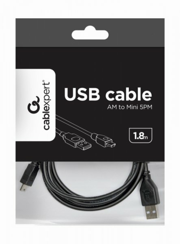 Кабель Cablexpert CCP-USB2-AM5P-6, преміум якість, USB 2.0 A-тато/міні USB 2.0 5-пін, 1.8 м., numer zdjęcia 5