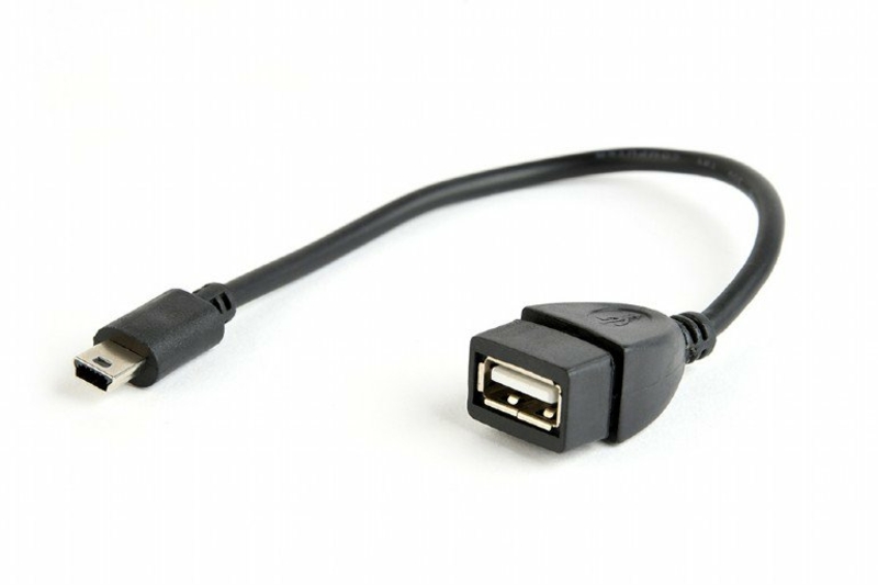 Кабель-адаптер USB OTG Cablexpert A-OTG-AFBM-002 для пристроїв, AF - Mini BM, 0.15 м., фото №2