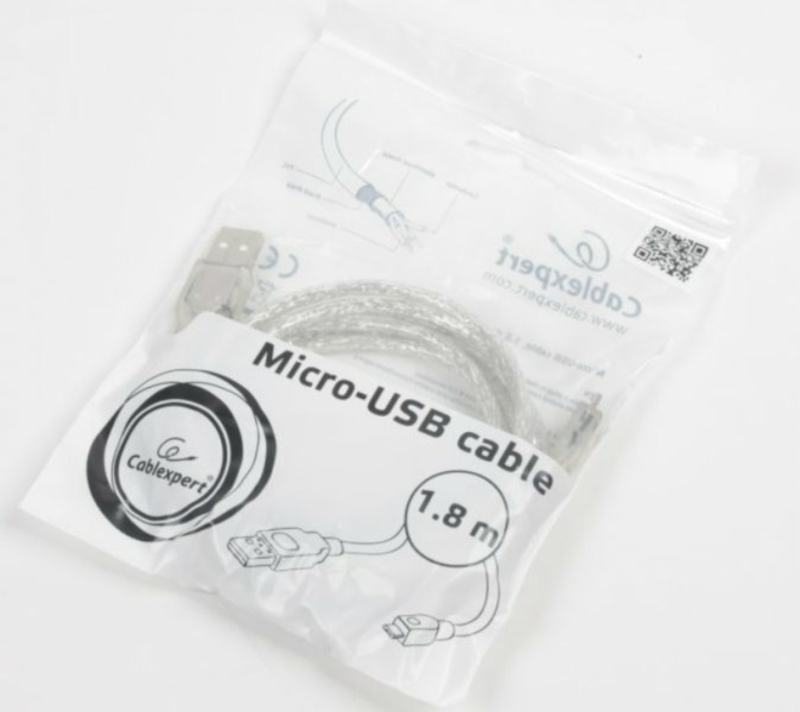 Кабель micro Cablexpert CCP-mUSB2-AMBM-6-TR, USB 2.0 A-тато/Micro B-тато, 1.8 м., фото №5