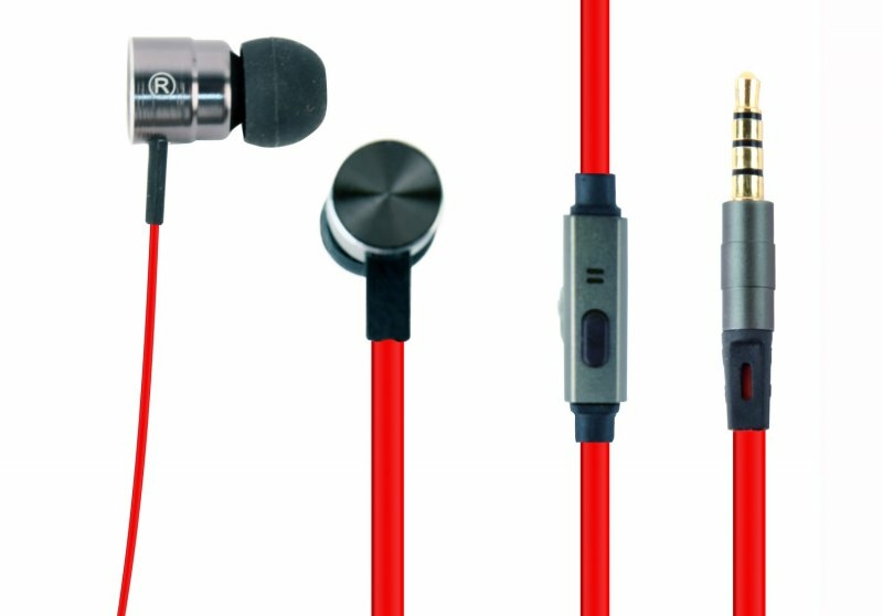 Вакуумні навушники gmb audio MHS-EP-LHR з мікрофоном , металевий корпус, чорний колір, фото №2