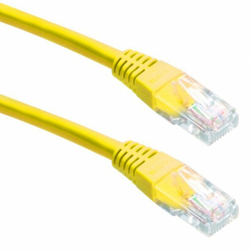 Патч корд Cablexpert PP22-0.5M/Y, FTP, литий,  50u" штекер із фіксатором, 0.5 м, жовтий, фото №3