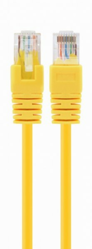Патч корд Cablexpert PP12-1M/Y, UTP, категорія. 5E, литий,  50u" штекер із фіксатором, 1 м, жовтий, numer zdjęcia 2