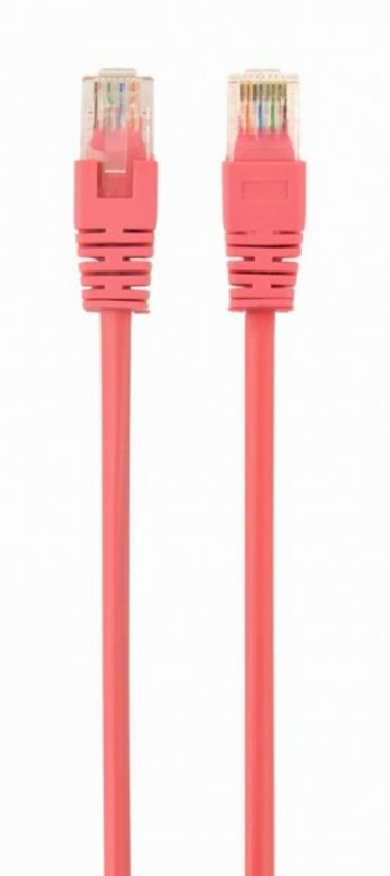Патч корд Cablexpert PP12-0.5M/RO, UTP, категорія. 5E, литий,  50u" штекер із фіксатором, 0.5 м, рожевий, фото №2