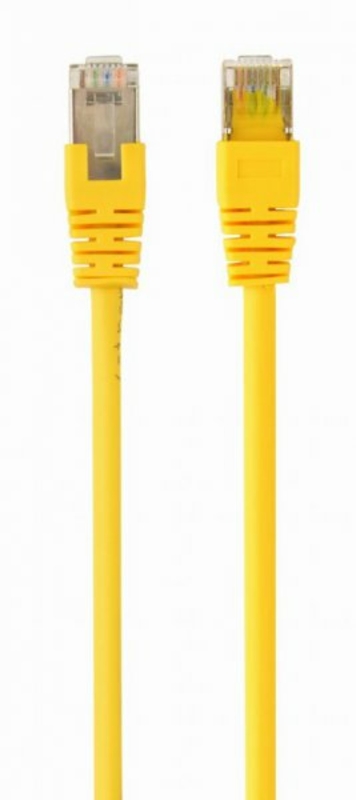 Патч корд Cablexpert PP22-1M/Y, FTP, литий,  50u" штекер із фіксатором, 1 м, жовтий, фото №2
