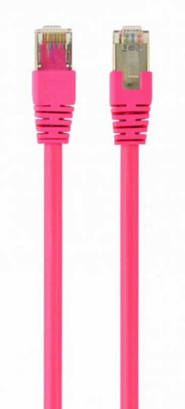 Патч корд Cablexpert PP6-1M/RO, FTP, категорія. 6, литий,  50u" штекер із фіксатором, 1.0 м, рожевий, фото №2