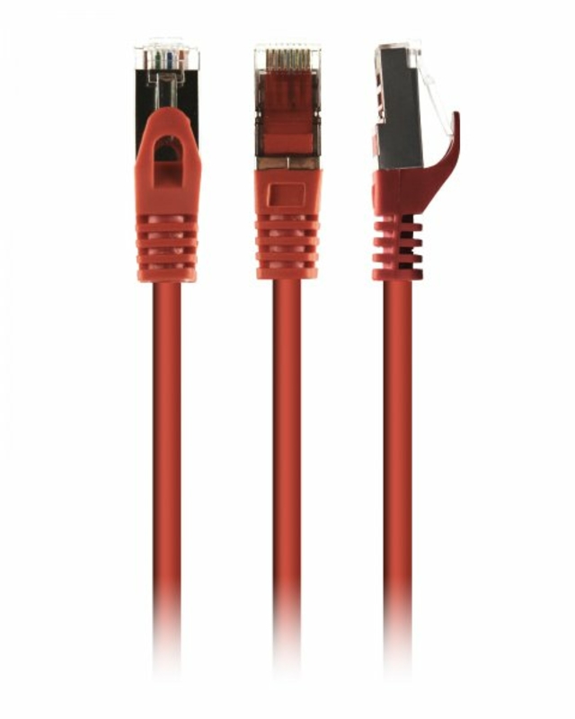 Патч корд Cablexpert PP6A-LSZHCU-R-0.5M, S/FTP, литий, 50u" штекер із фіксатором, 0,5 м, червоний, фото №2
