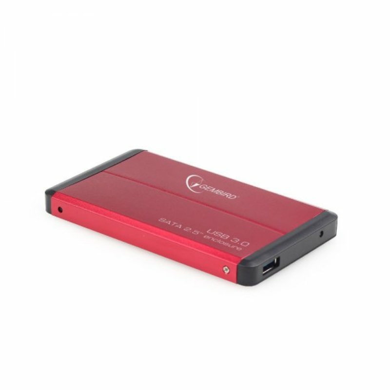 Зовнішня кишеня Gembird EE2-U3S-2-R для 2.5 SATA дисків, USB 3.0, червоний, фото №2