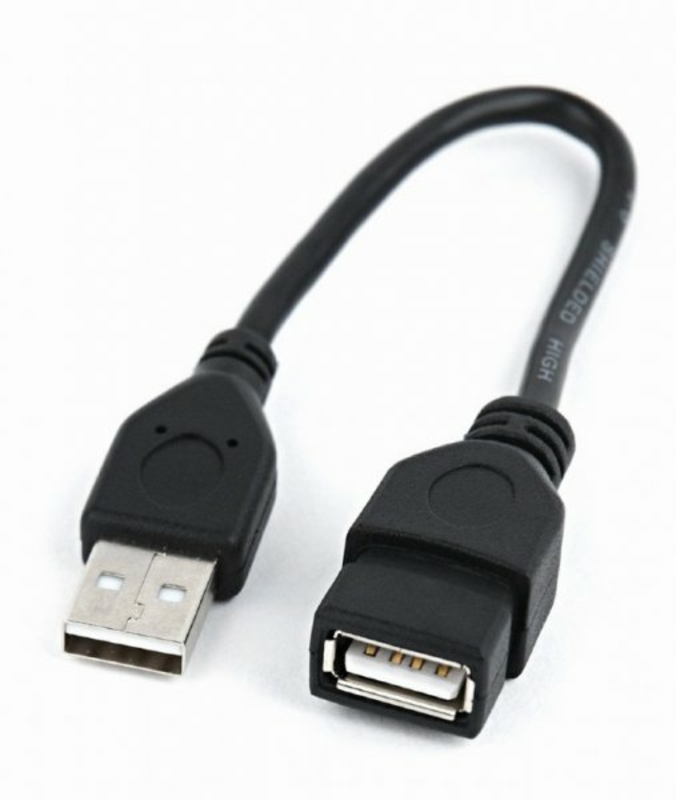Подовжувач Cablexpert CCP-USB2-AMAF-0.15M , преміум якість USB 2.0 A-тато/A-мама, 0.15 м., фото №3