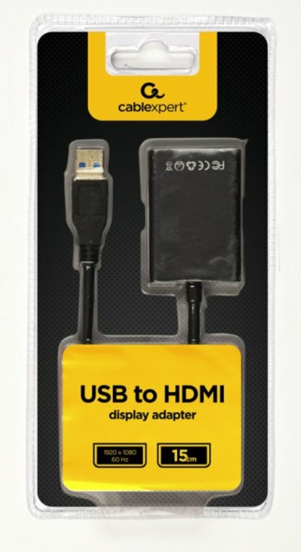 Адаптер-перехідник USB на HDMI Cablexpert A-USB3-HDMI-02, фото №5
