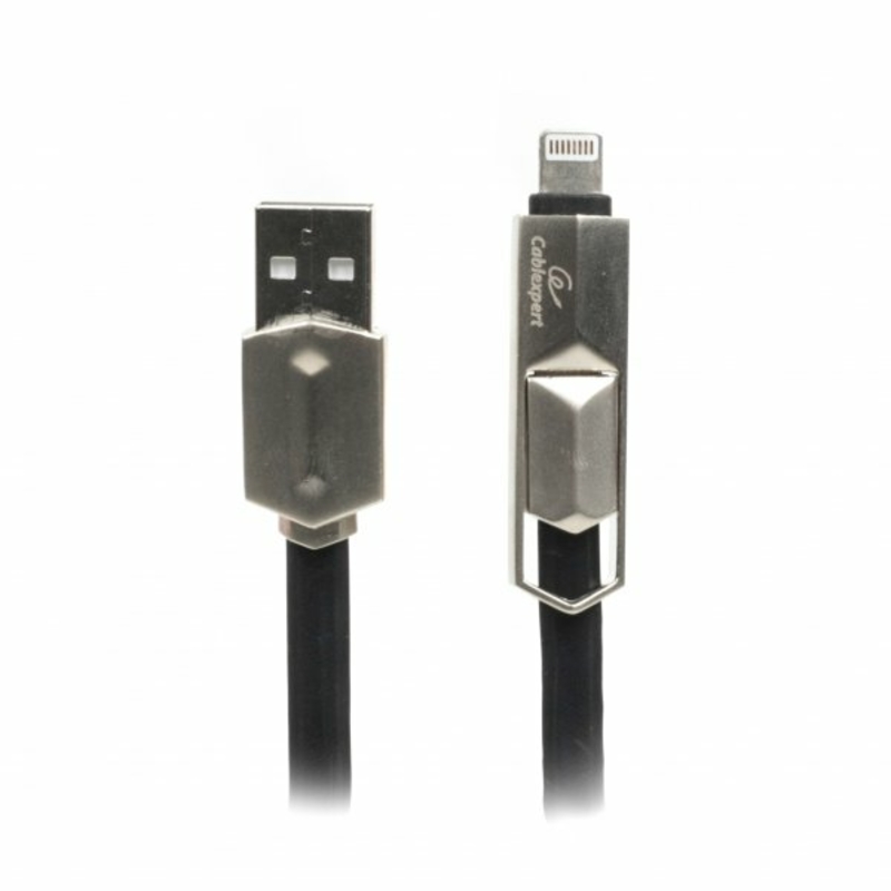 Кабель Cablexpert CCPB-ML-USB-05BK, USB 2.0  А-тато/Lightning/Micro USB, 1.0 м., фото №2
