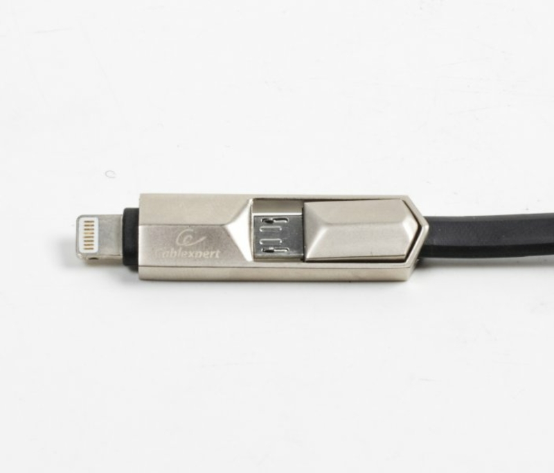 Кабель Cablexpert CCPB-ML-USB-05BK, USB 2.0  А-тато/Lightning/Micro USB, 1.0 м., фото №4
