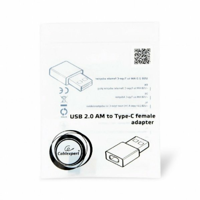 Адаптер Cablexper USB 2.0 ,A-USB2-AMCF-01, USB-A на USB-C, фото №4