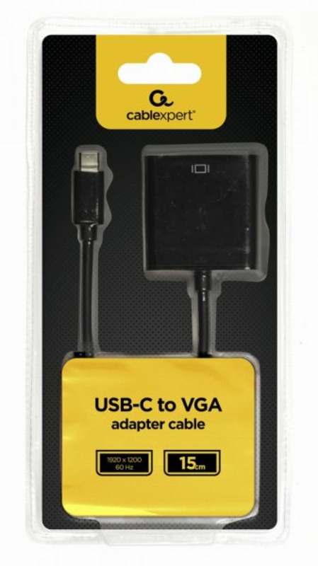 Адаптер-перехідник USB Type-C на VGA , Cablexpert AB-CM-VGAF-01, фото №3